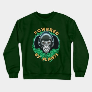 Vegan gorilla powered by plants Crewneck Sweatshirt